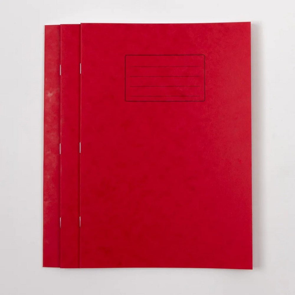 Classmates A4 Exercise Book 32 Page, Top Half Plain/Bottom 12mm Ruled, Red - Pack of 100 - ABC School Supplies