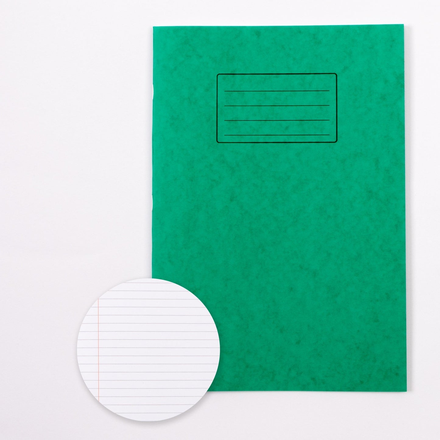 Classmates A4 Exercise Book 48 Page, 8mm Ruled With Margin, Green - Pack of 100 - ABC School Supplies