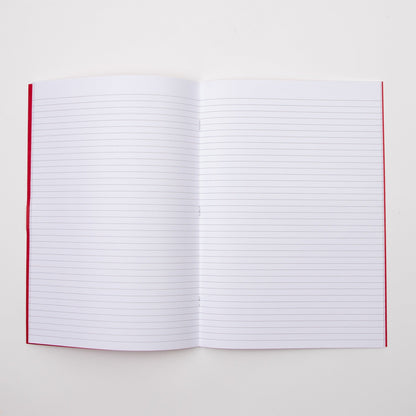 Classmates A4+ Exercise Book 80 Page, 8mm Ruled, Red - Pack of 50 - ABC School Supplies