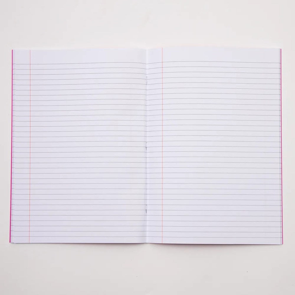 Classmates A4 Exercise Book 80 Page, 8mm Ruled With Margin, Pink - Pack of 50 - ABC School Supplies