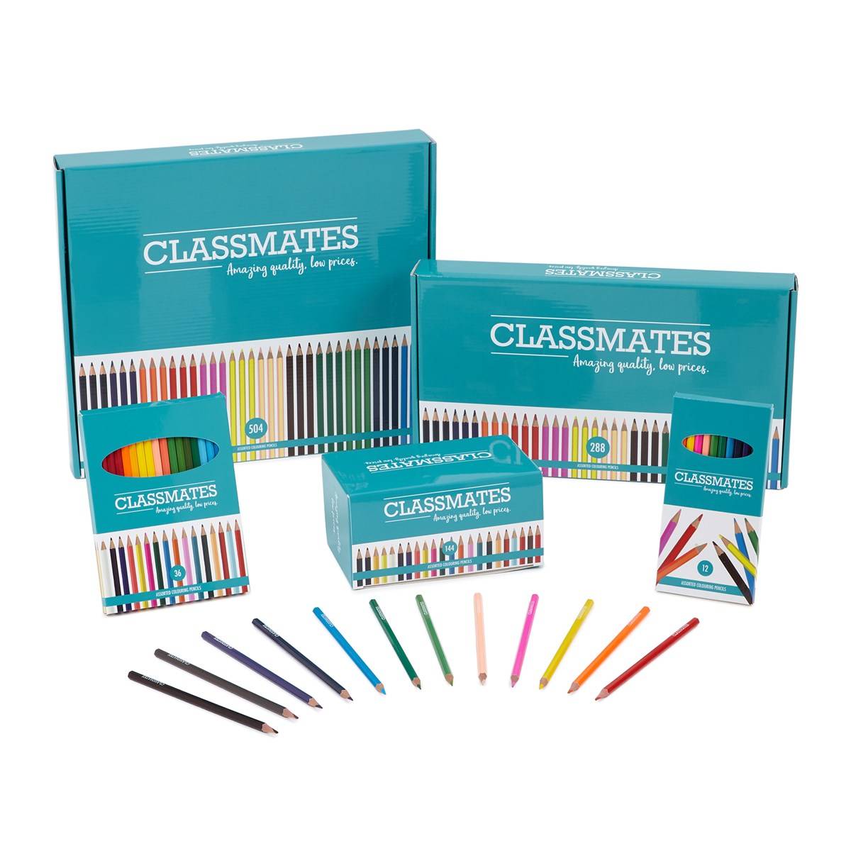 Classmates Assorted Colouring Pencils - Pack of 288 - ABC School Supplies