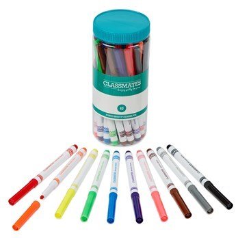 **Classmates Broad Tip Colour Pens Assort Pk40 - ABC School Supplies