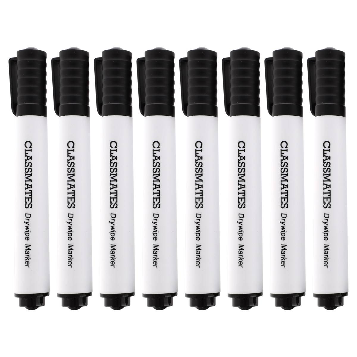 Classmates Drywipe Bullet Markers Black - 50 Pack - ABC School Supplies