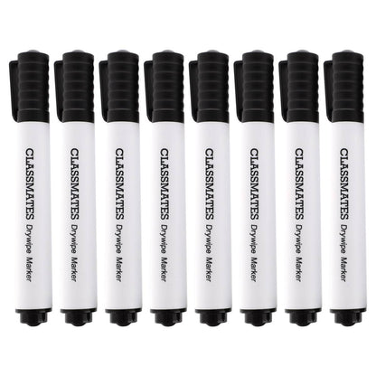 Classmates Drywipe Bullet Markers Black - 50 Pack - ABC School Supplies