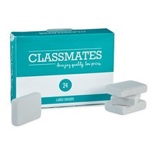Classmates Eraser - Large - White - Pack of 24 - ABC School Supplies