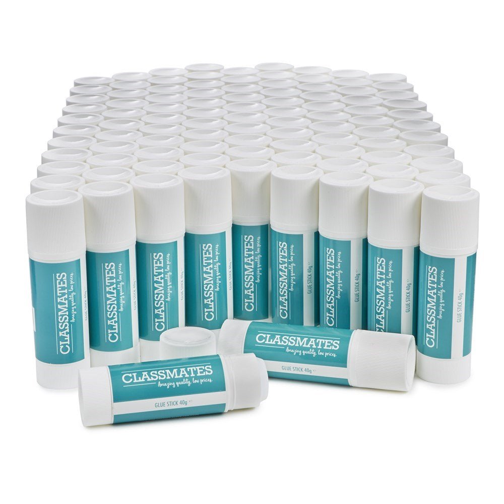 Classmates Glue Sticks - 40G - Pack Of 100 - ABC School Supplies