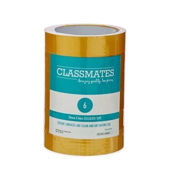 Classmates Golden Tape 24Mmx66M Pk6 - ABC School Supplies