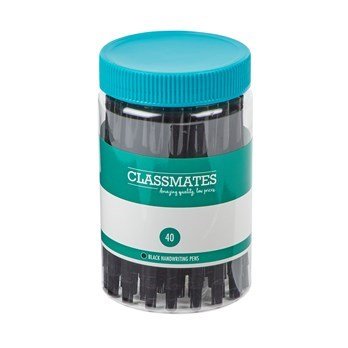 Classmates Handwriting Pen - Black, Pack Of 42 - ABC School Supplies