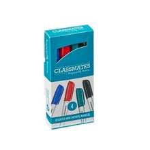 Classmates Mini Whiteboard Marker Assorted, Bullet Tip - Pack Of 4 - ABC School Supplies