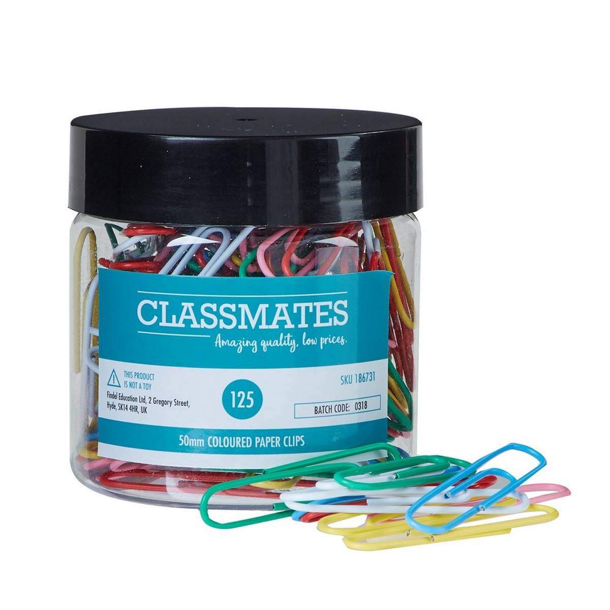 Classmates Paperclips - 50Mm Tub 125 - ABC School Supplies