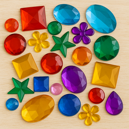 Classmates Peel & Stick Acrylic Jewels - ABC School Supplies