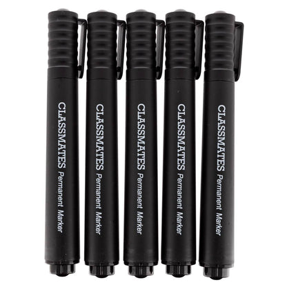 Classmates Permanent Marker Black, Bullet Tip – Pack Of 10 - ABC School Supplies