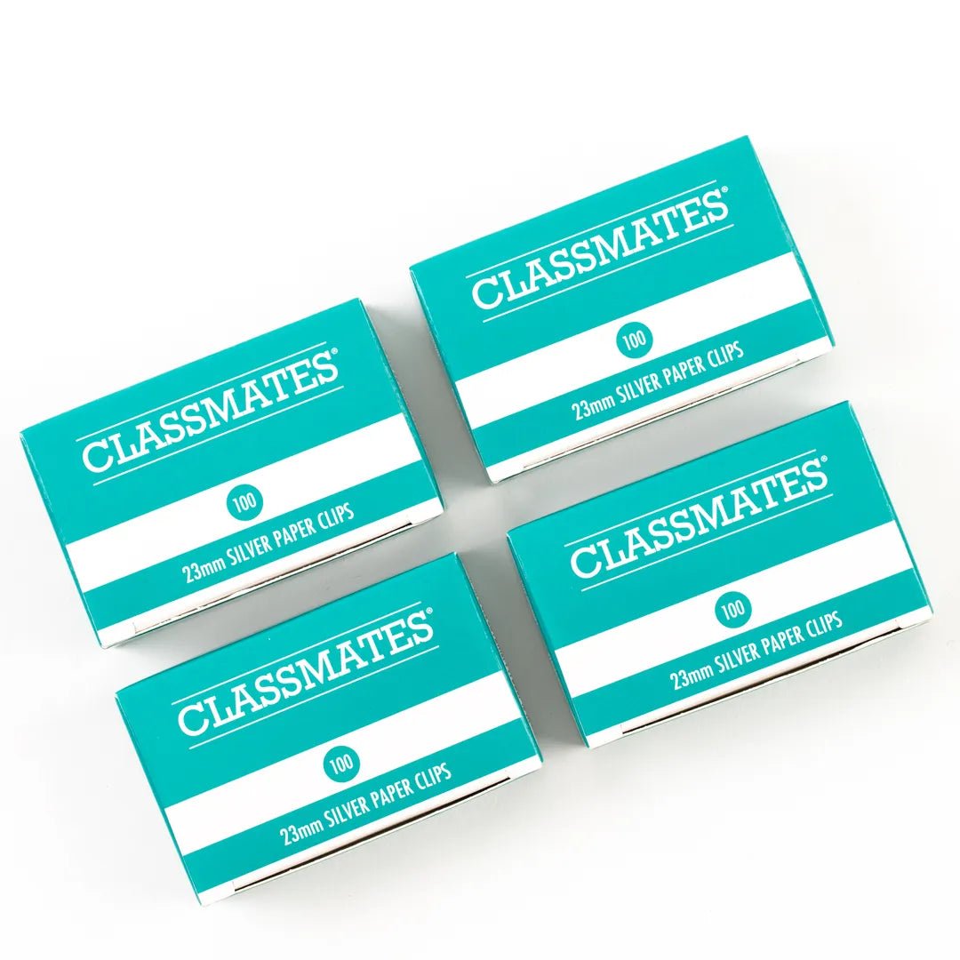 Classmates Small Paper Clips - 22mm - 10 packs of 100 - ABC School Supplies