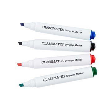 Classmates Whiteboard Marker - Assorted - Chisel Tip - Pack of 50 - ABC School Supplies
