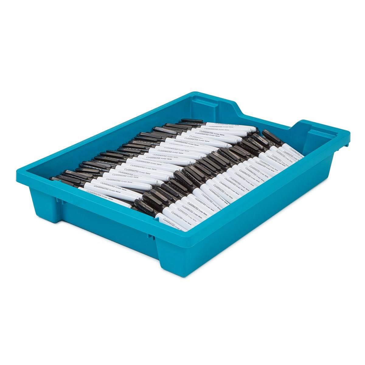 Classmates Whiteboard Marker Black, Bullet Tip Pack Of 200 Incl Free Tray - ABC School Supplies