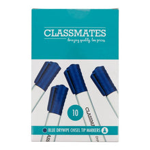 Classmates Whiteboard Marker Blue, Chisel Tip - Pack Of 10 - ABC School Supplies