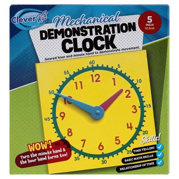 Clever Kidz 12Hr Demonstration Clock 12.5Cm - ABC School Supplies