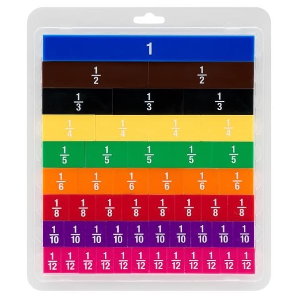 **Clever Kidz Fraction Tiles Set Of 51 With Tray - ABC School Supplies