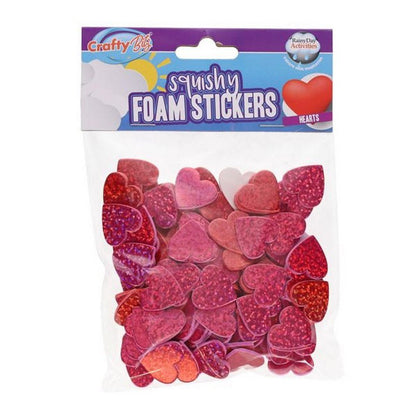 Clever Kidz Love Hearts Squishy Foam Stickers - ABC School Supplies