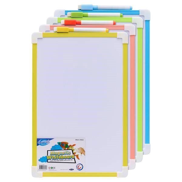 Clever Kidz Magnetic Dry Wipe Whiteboard 20X30Cm - ABC School Supplies