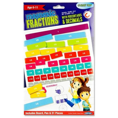 Clever Kidz Magnetic Fractions Percentages & Decimals - ABC School Supplies