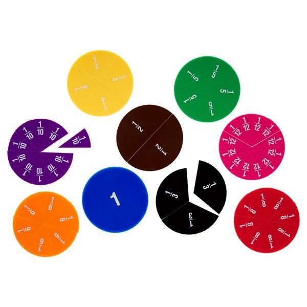 Clever Kidz Multicolour Fraction Circles - 51Pce - ABC School Supplies