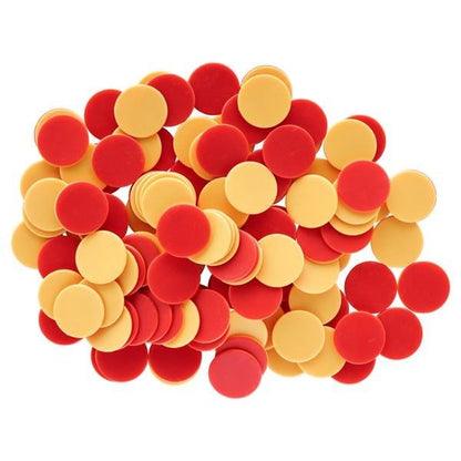 Clever Kidz Red and Yellow Counters Set of 120 - ABC School Supplies