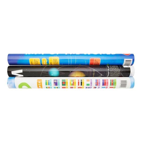 Clever Kidz The World Wallcharts Pack Of 3 - ABC School Supplies