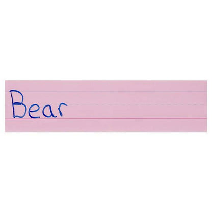 Clever Kidz Wipe-Off Reusable Phrase Strips 3"X12" - Coloured Pack Of 30 - ABC School Supplies