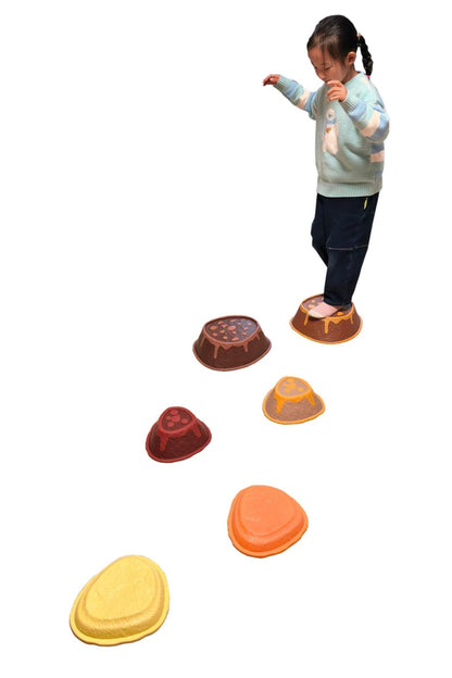 Cleverco Sensory Volcano Stepping Stones Set of 6 - ABC School Supplies