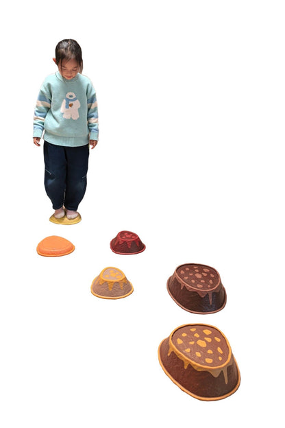 Cleverco Sensory Volcano Stepping Stones Set of 6 - ABC School Supplies