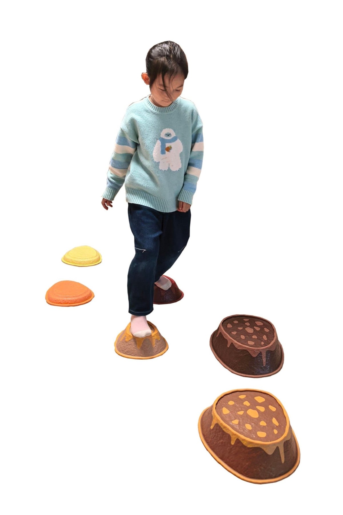 Cleverco Sensory Volcano Stepping Stones Set of 6 - ABC School Supplies