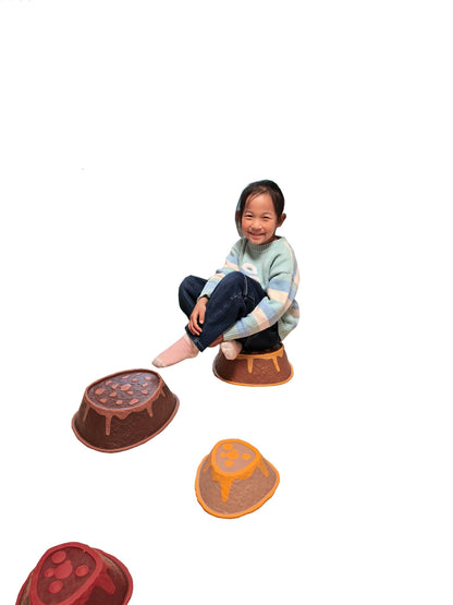 Cleverco Sensory Volcano Stepping Stones Set of 6 - ABC School Supplies