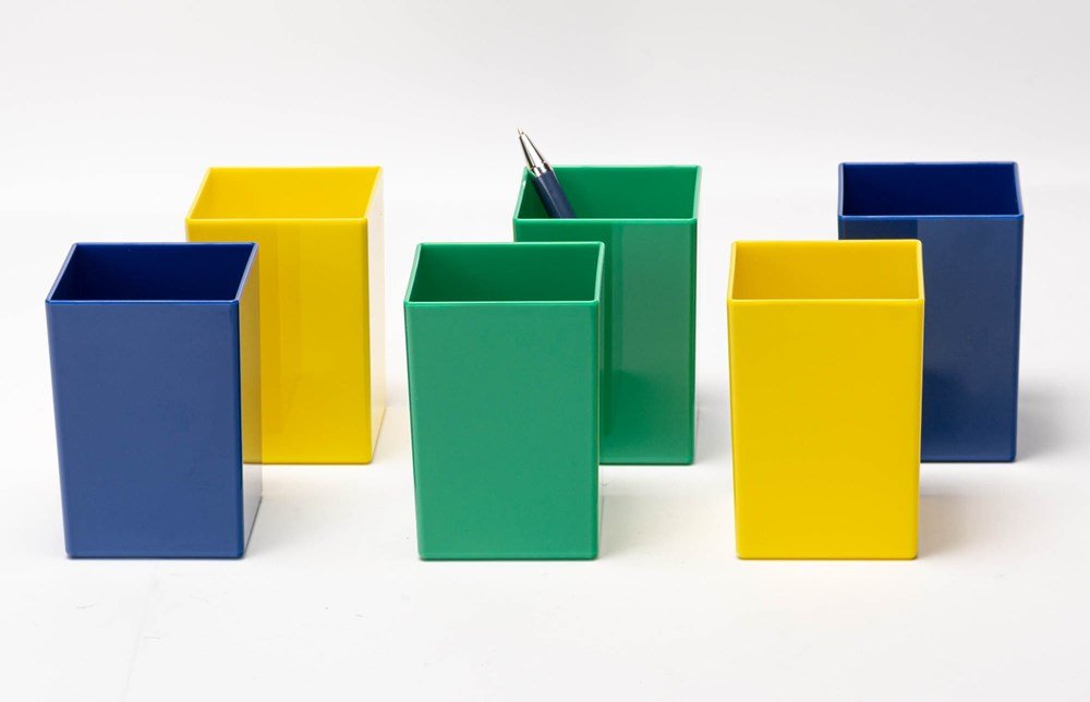 Cleverco Square Storage Desk Pots Set Of 6 - ABC School Supplies