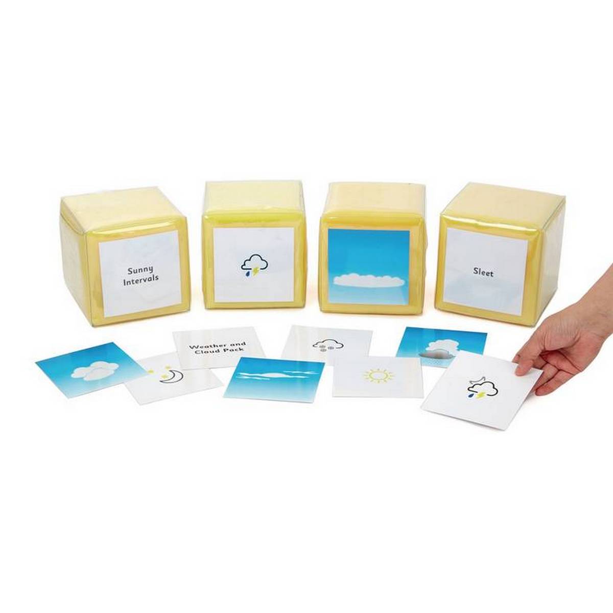 Cloud Weather Pocket Dice Cards - ABC School Supplies
