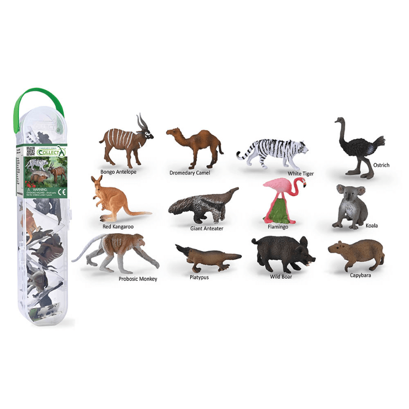 Collecta box of Mini Wild Animal 3 - ABC School Supplies