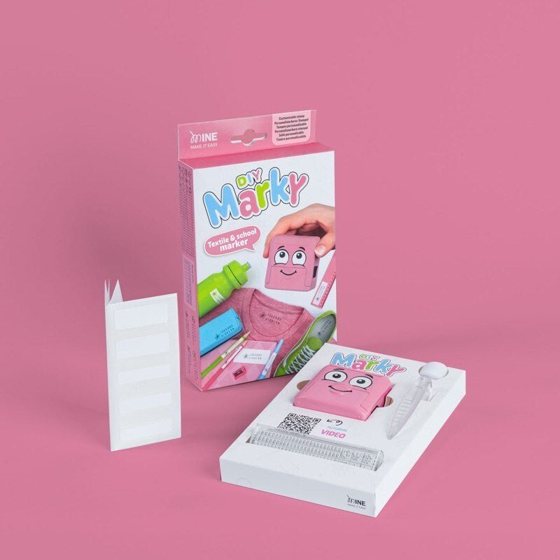 COLOP Marky Customizable Child-Friendly DIY Textile Stamp Kit - ABC School Supplies