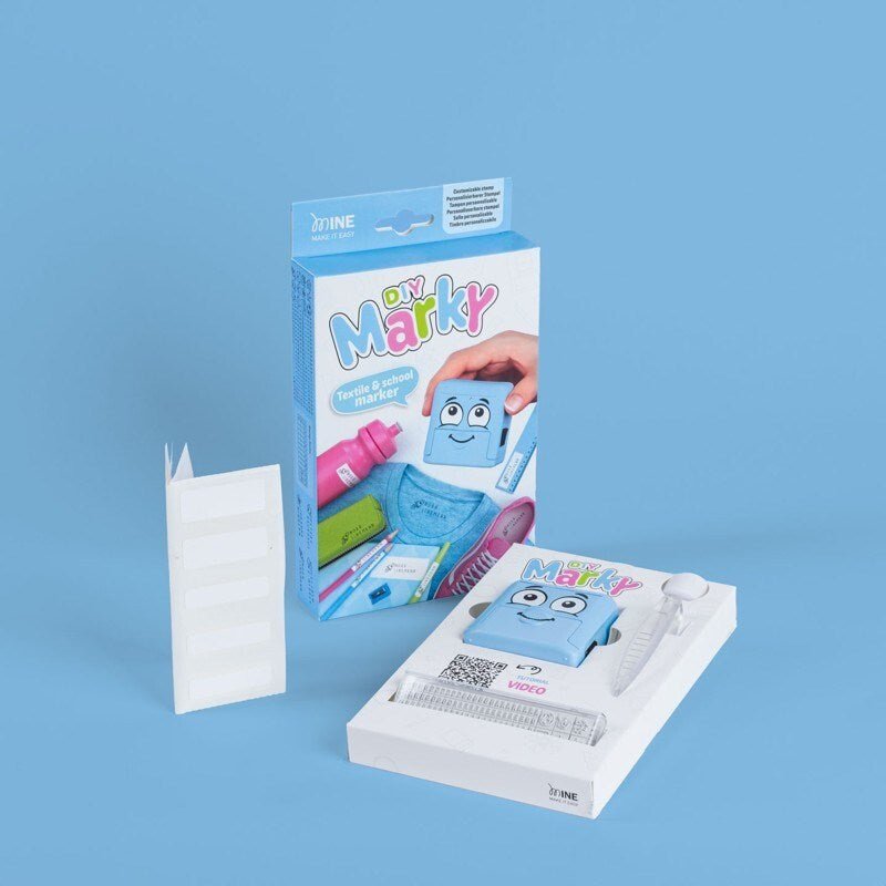 COLOP Marky Customizable Child-Friendly DIY Textile Stamp Kit - ABC School Supplies