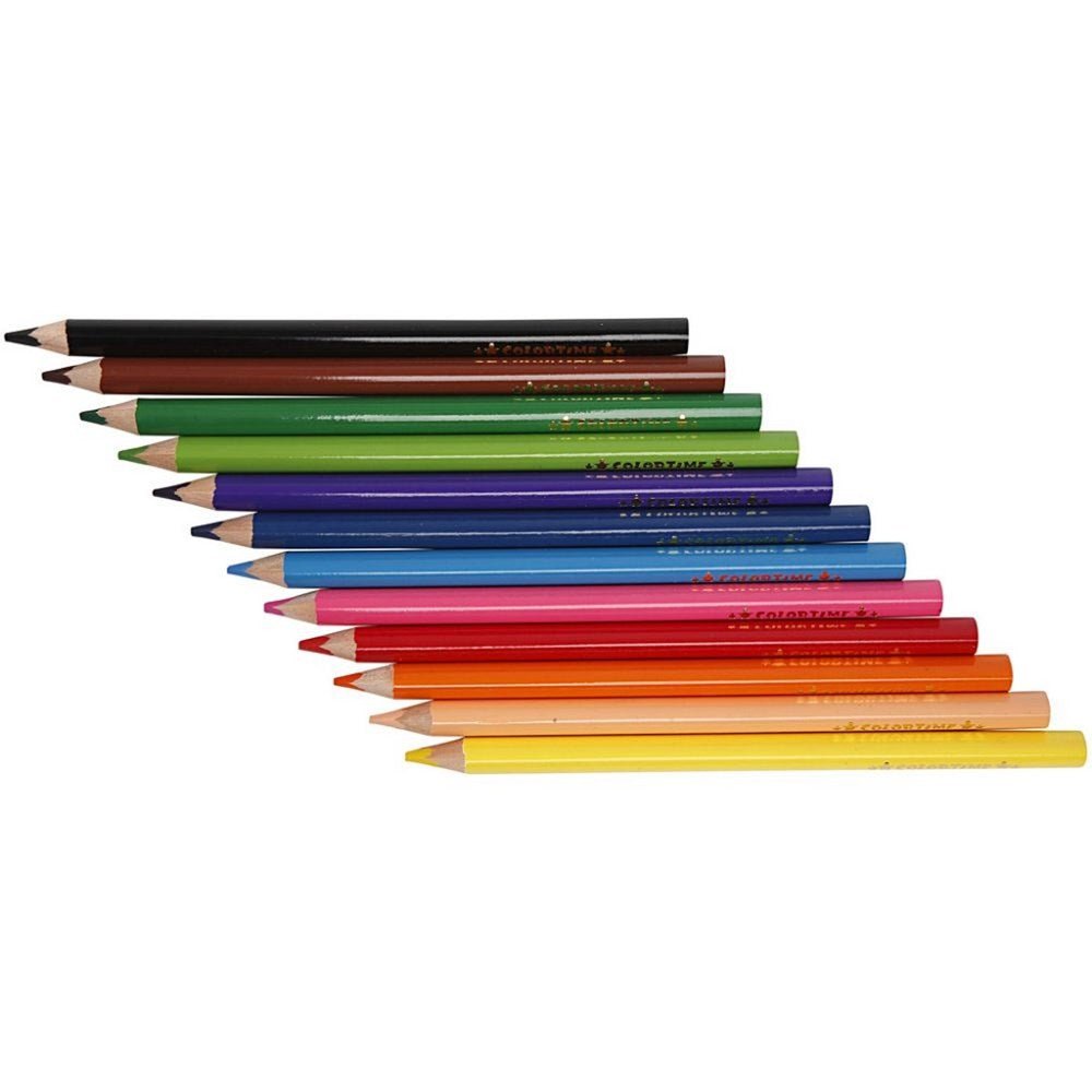 Colortime Colour Pencils - Pack of 12 - ABC School Supplies