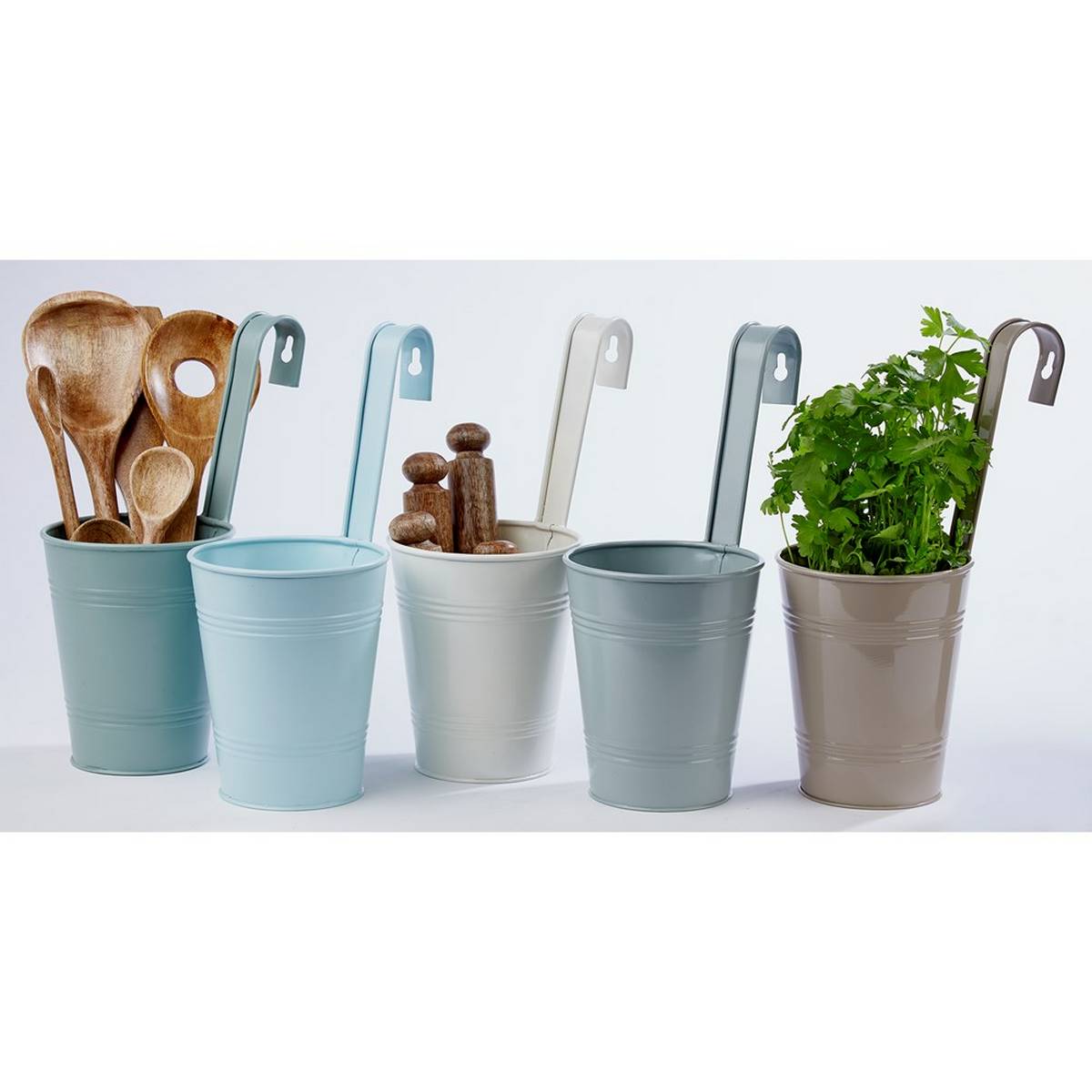 Coloured Metal Fence Planters Pack of 5 - ABC School Supplies