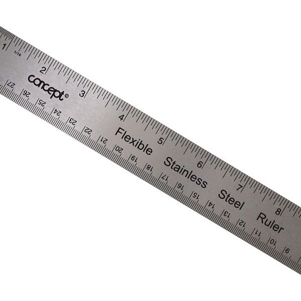 Concept 12" Flexible Stainless Steel Ruler - ABC School Supplies