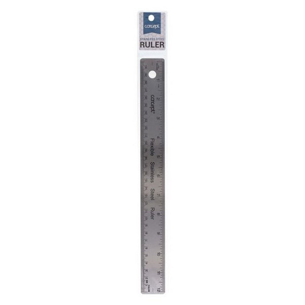 Concept 12" Flexible Stainless Steel Ruler - ABC School Supplies