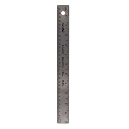 Concept 12" Flexible Stainless Steel Ruler - ABC School Supplies