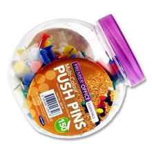 Concept 150 Multicolour Push Pins Tub - ABC School Supplies
