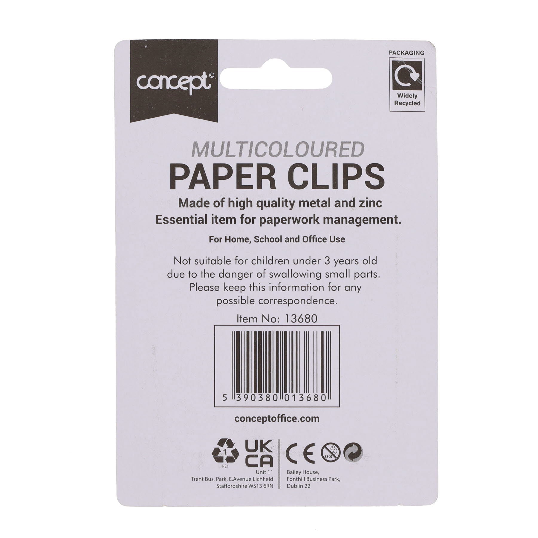 Concept 28mm Coloured Paper Clips Pack of 75 - ABC School Supplies