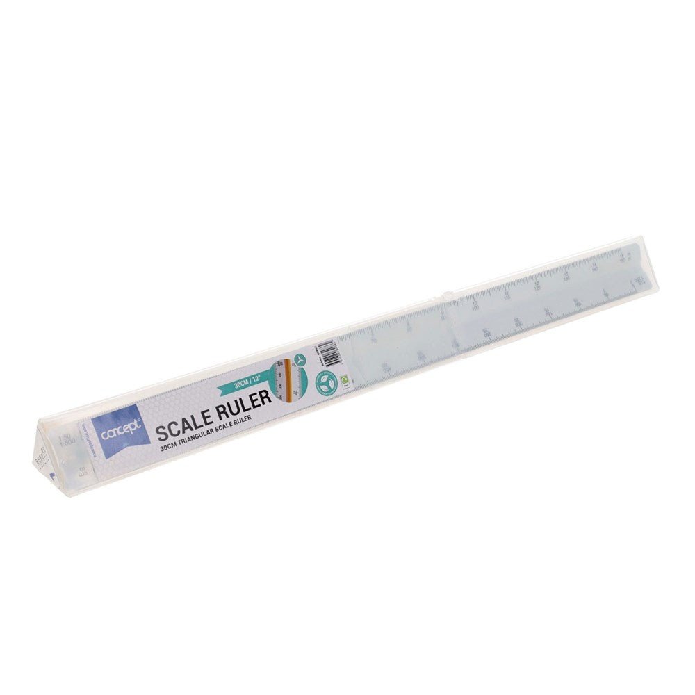 Concept 30cm Triangular Scale Ruler - ABC School Supplies