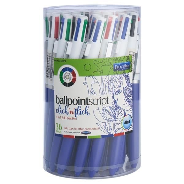 Concept 4 - In - 1 Ballpoint Pen Tub of 36 - ABC School Supplies