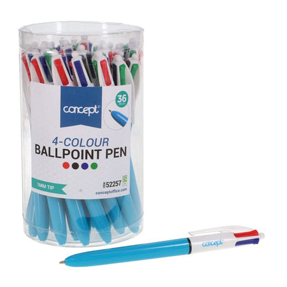 Concept 4 - In - 1 Ballpoint Pen Tub of 36 - ABC School Supplies