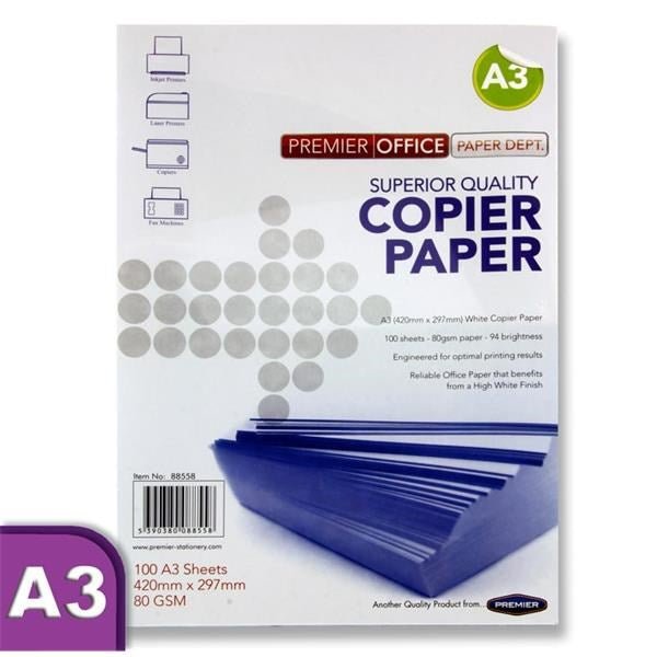 Concept A3 Activity Paper White (Pack Of 100 Sheets) - ABC School Supplies