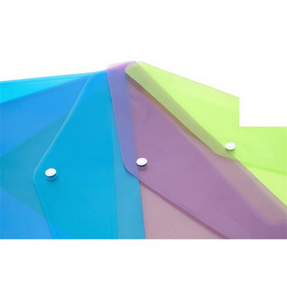 Concept A3 Button Document Wallets - 3 Pack Assorted - ABC School Supplies